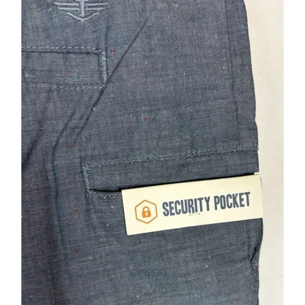 Dockers Perfect Shorts Classic Fit Cotton Twill Blue Gray Men’s 38 NWT